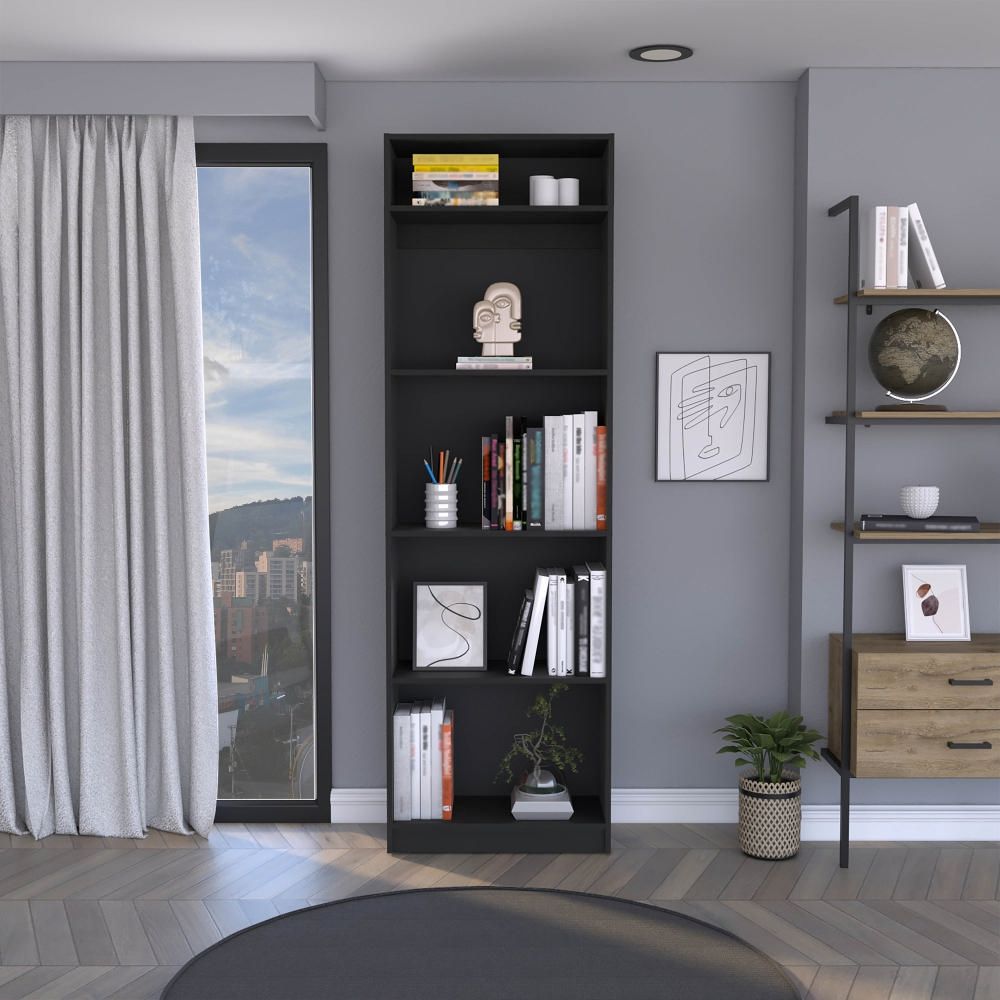 Combo Home Estante 4 Repisas + Complemento - Wengue