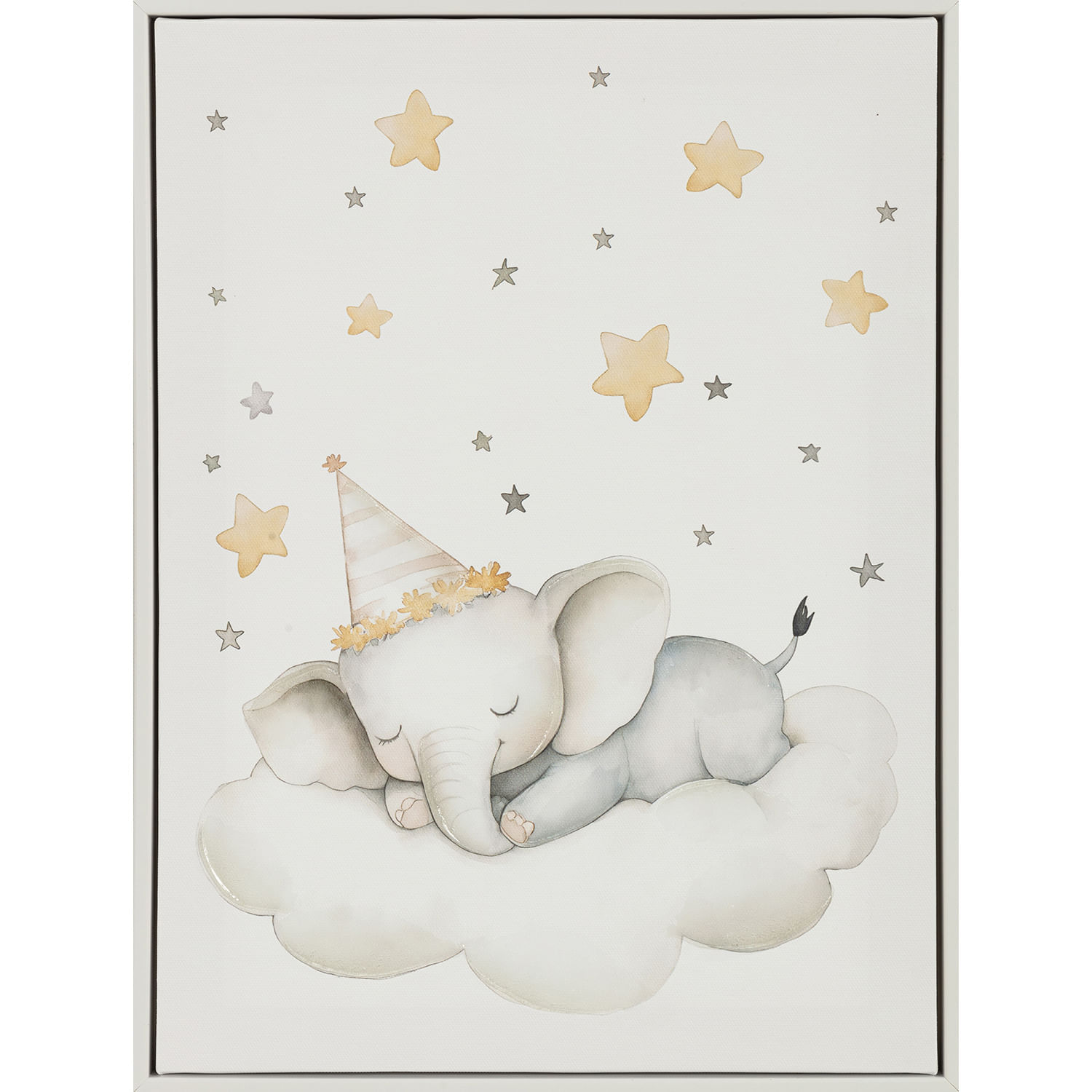 Cuadro Elefante Con Handpaint 30x40cm