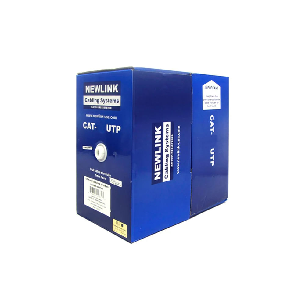 Cable UTP CAT5E Newlink 305M 4 Pares Interior Color Gris - Alta Velocidad y Conexión Fiable