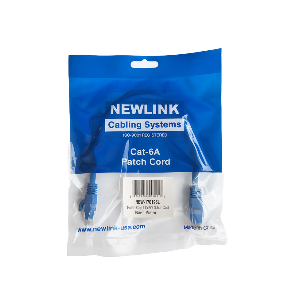 Cable de Red NEWLINK Cat6A 1 Pie Azul Conexión Rápida y Fiable para Internet de Alta Velocidad