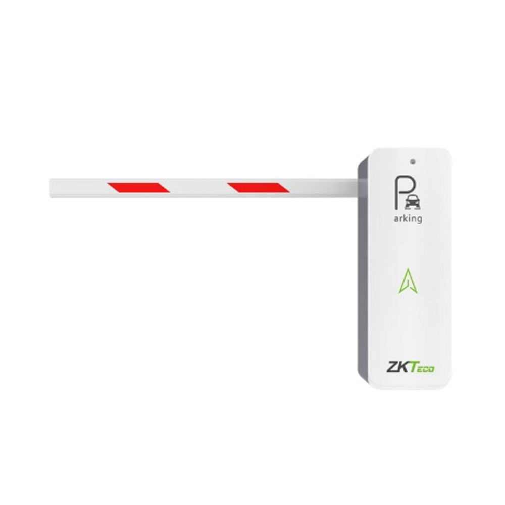Barrera vehicular ZKTeco de brazo derecho 4m con fuente ideal para control de accesos y seguridad