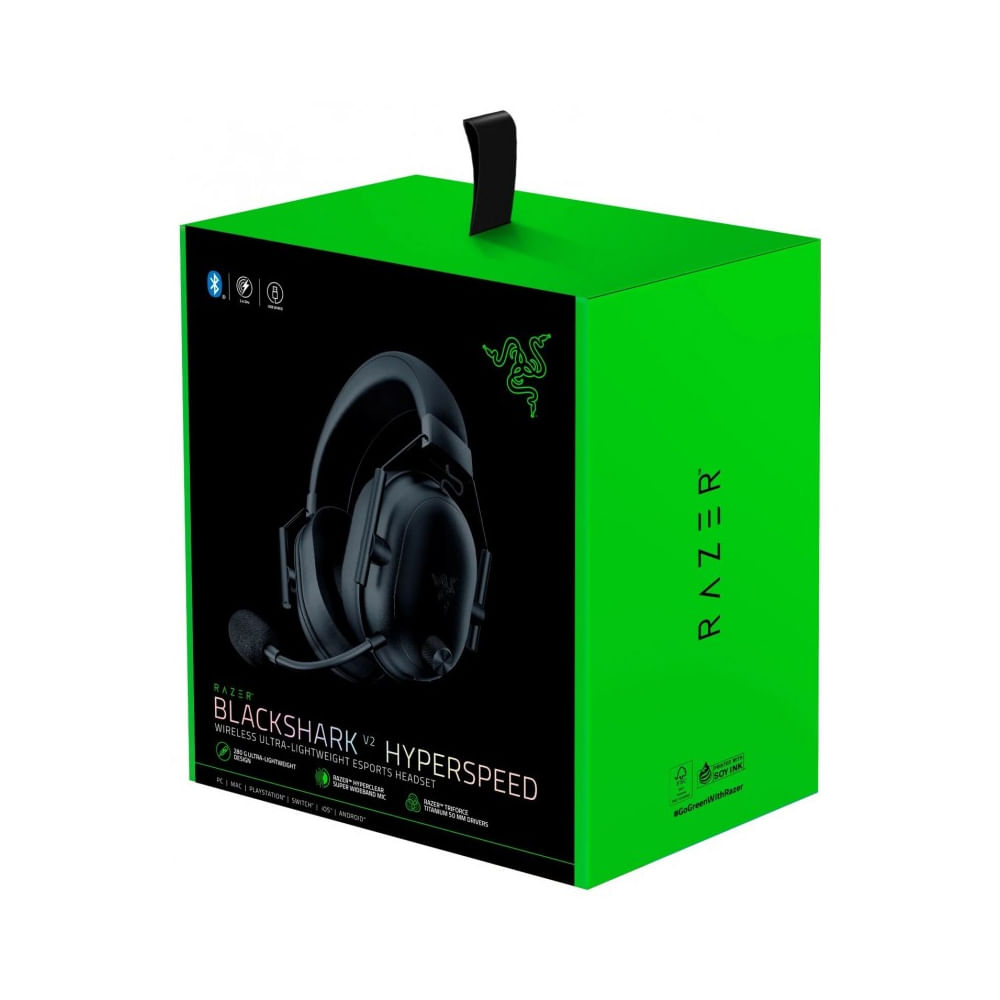 Auricular Razer BlackShark V2 HyperSpeed tamaño completo Bluetooth 24 GHz inalámbrico
