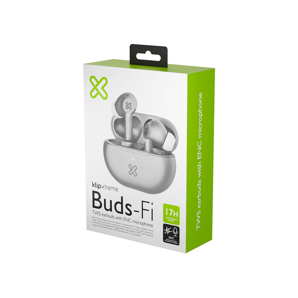 Audífonos Klip Xtreme KTE-015WH True Wireless Bluetooth Blanco - Resistencia IPX y 17 horas de bate