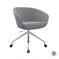 Poltrona Giratoria Bow Gris Althea Confort