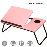Soporte Mesa para Laptop Multifuncional Lectura Plegable Rosado  5 Niveles