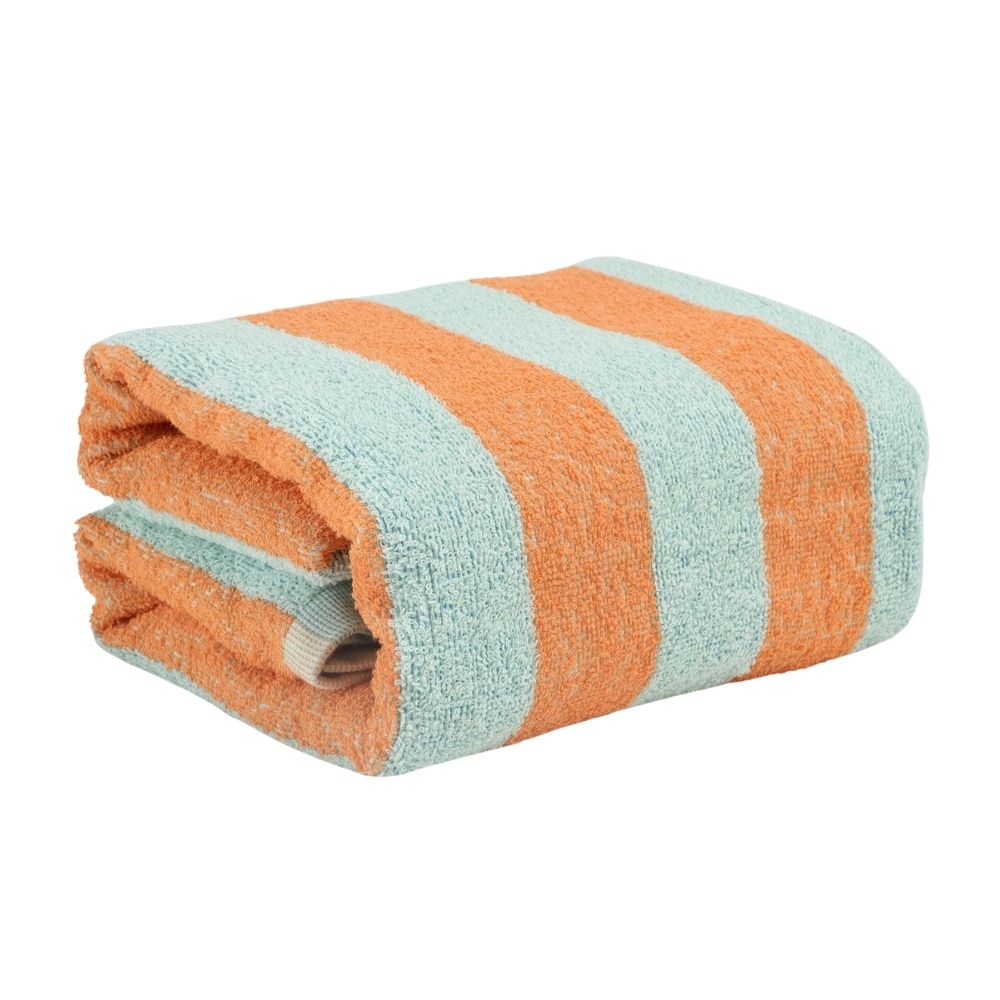 Toalla 100% Algodón 70x140cm Reversible Naranja/Azul Orange