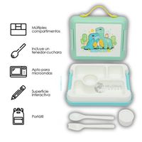 Lonchera Taper para Niñas Bentgo - Sin Derrames libre de BPA Modelo Dinosaurio