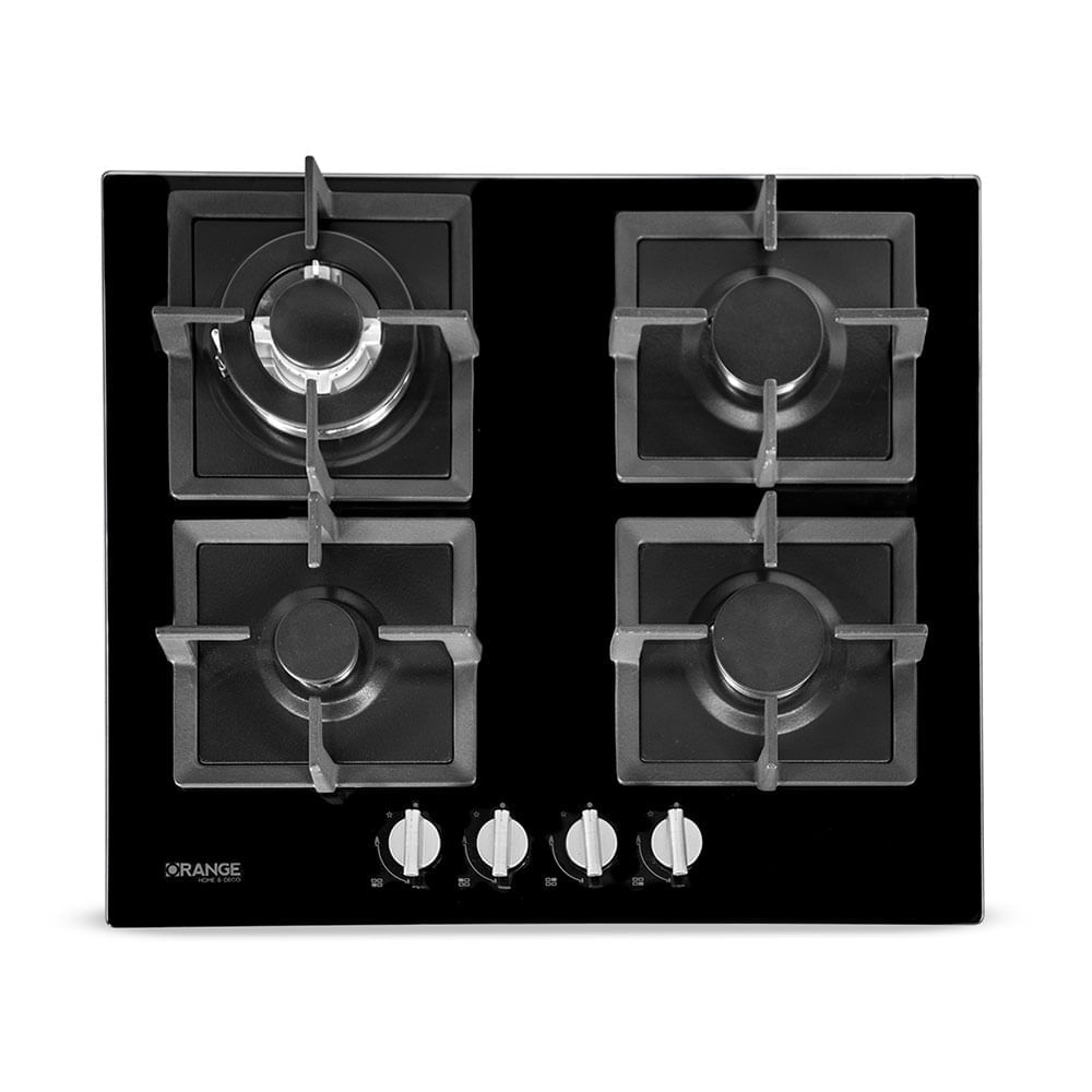 Cocina Empotrable Orange Florencia 4H Negro Vidriado 60cm