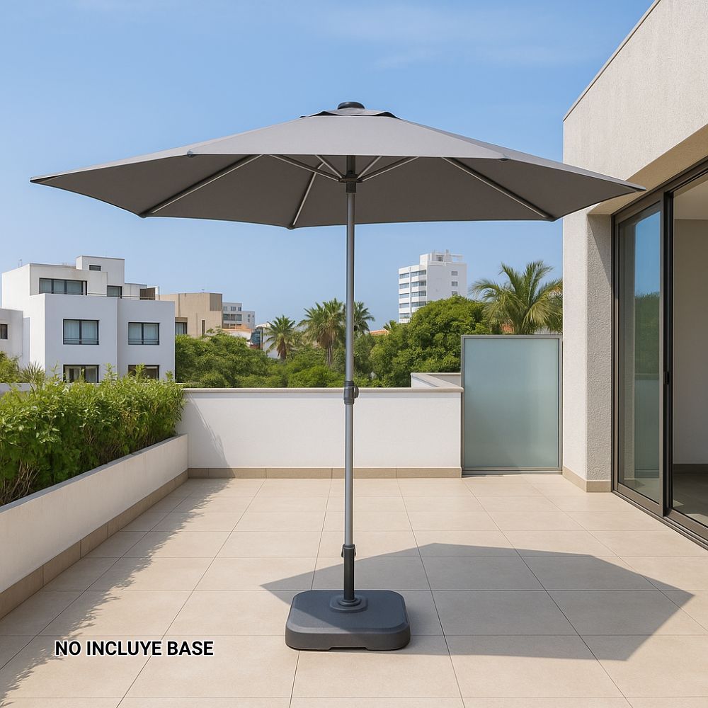 Sombrilla de Terraza Central Hexagonal 262cm Gris Orange