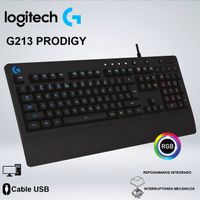 TECLADO GAMER G213 RGB LIGHTSYNC TECLAS MULTIMEDIA