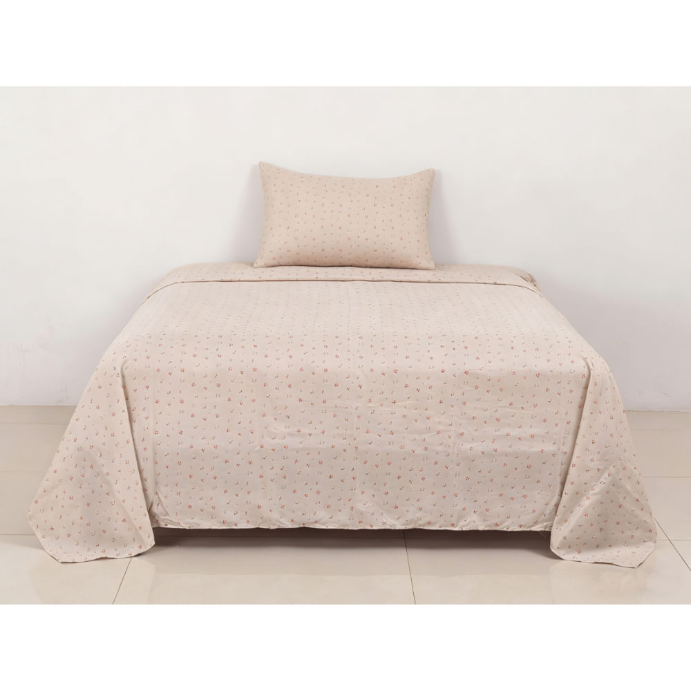 Sabana OI26 100% Micro Print Flor Geo 1.5 Plazas