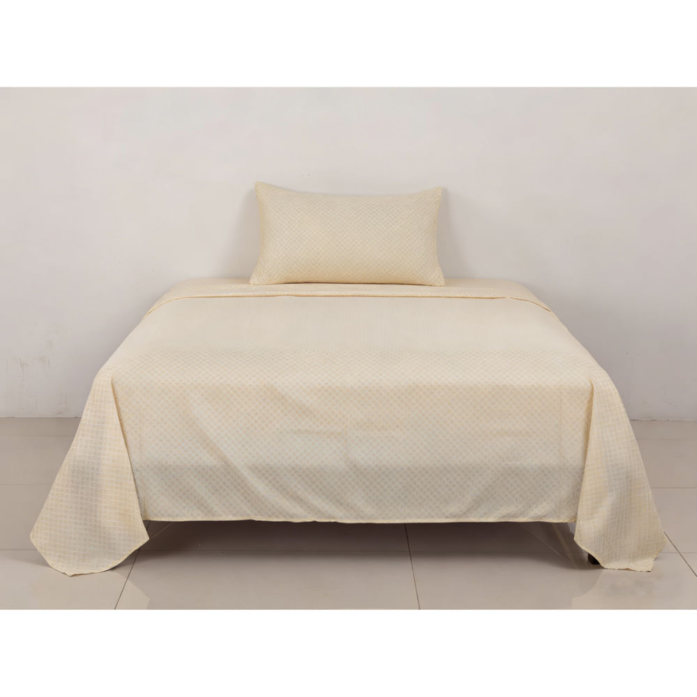 Sabana OI26 100% Micro Print Espiga 1.5 Plazas