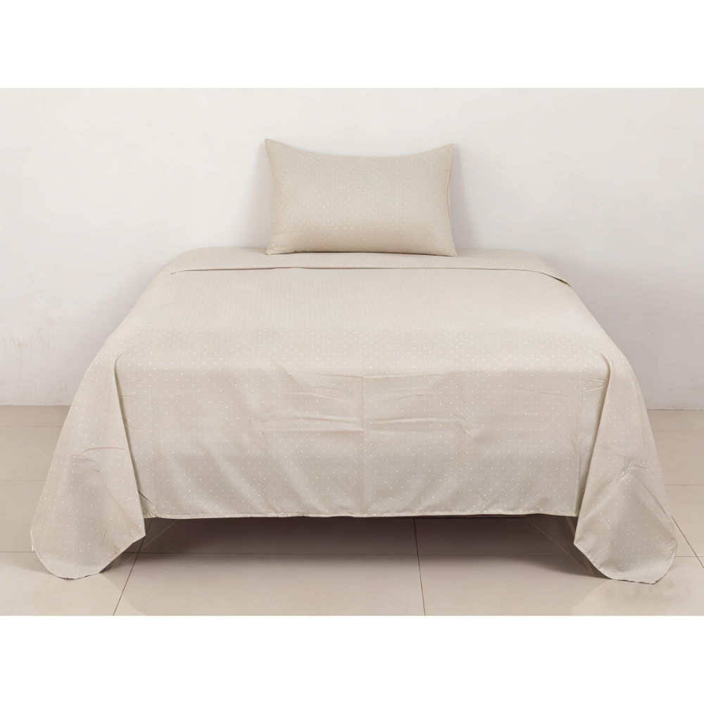 Sabana OI26 100% Micro Print Puntos 1.5 Plazas