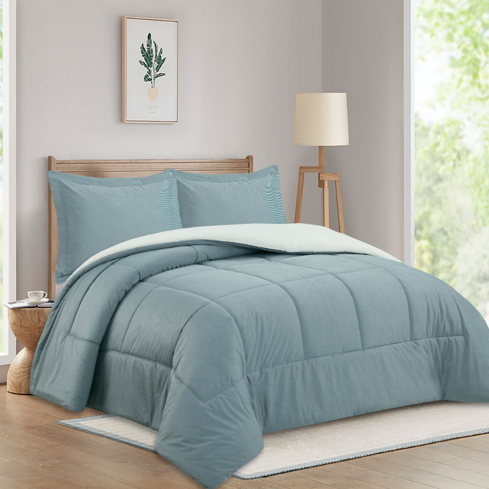 Edredon OI26 Corduroy Verde