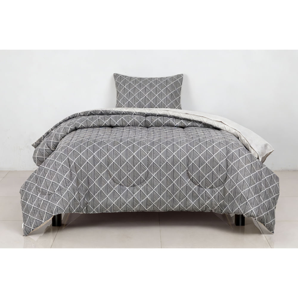 Set Edredon OI26 Micro Print Geo 1.5 Plazas