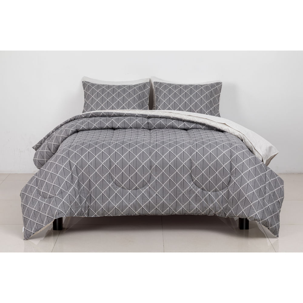 Set Edredon OI26 Micro Print Geo Queen