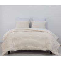 Edredon OI26 Stripes Flannel Ivory
