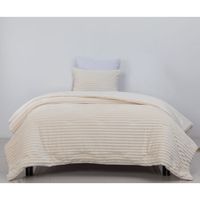 Edredon OI26 Stripes Flannel Ivory