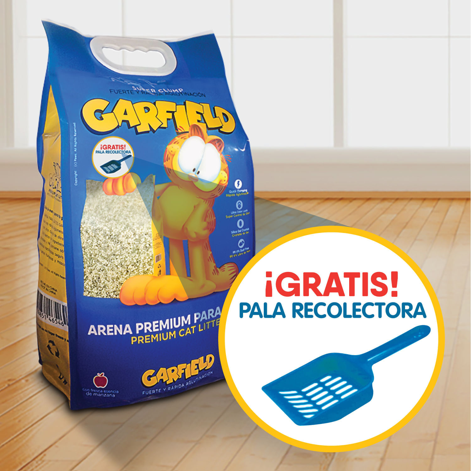 Arena Premium Garfield Para Gatos 19 Kg