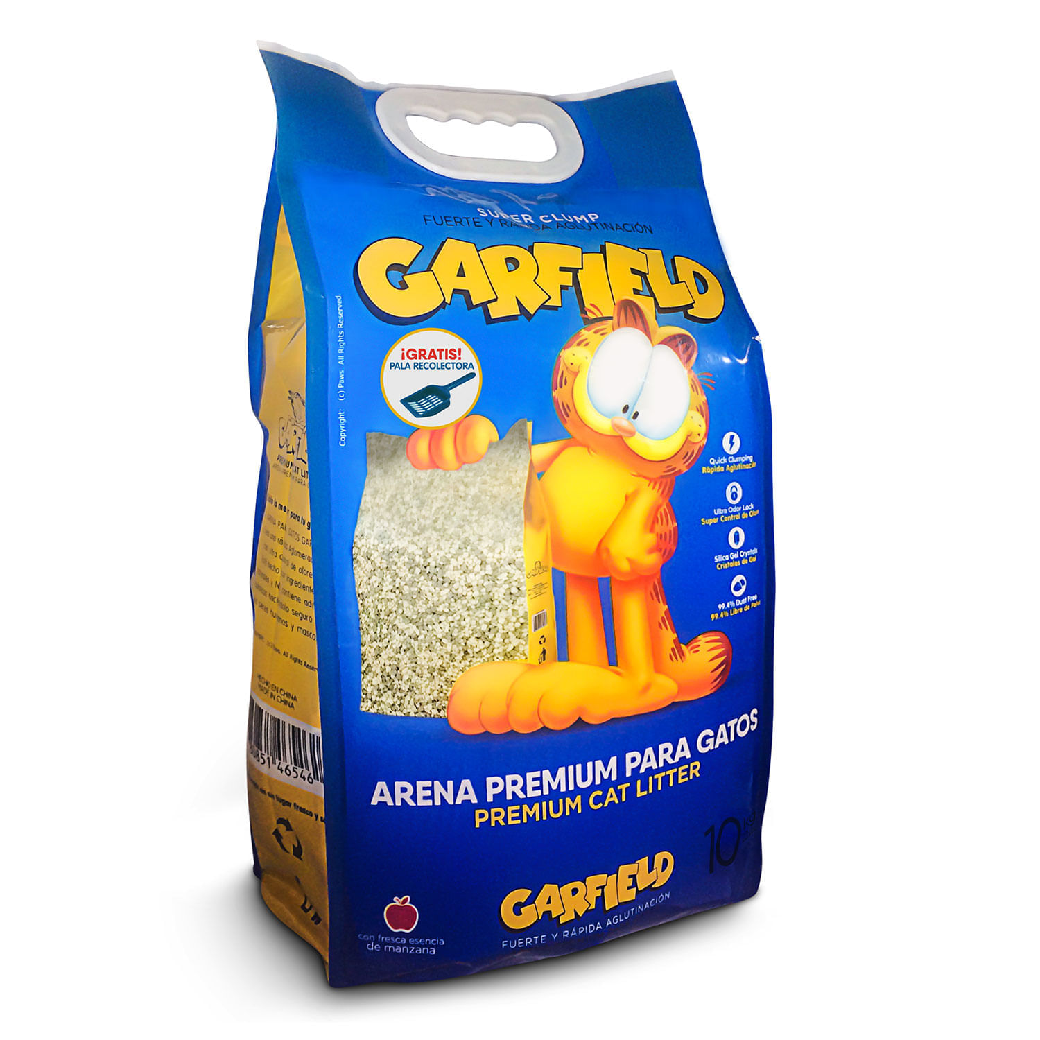 Arena Premium Garfield Para Gatos 10Kg