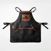 Mandil de Cuero Premium Mr. Grill - Negro