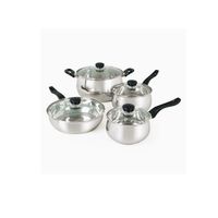 Juego de Ollas Oster Rametto 8 piezas Acero Inoxidable Plateado
