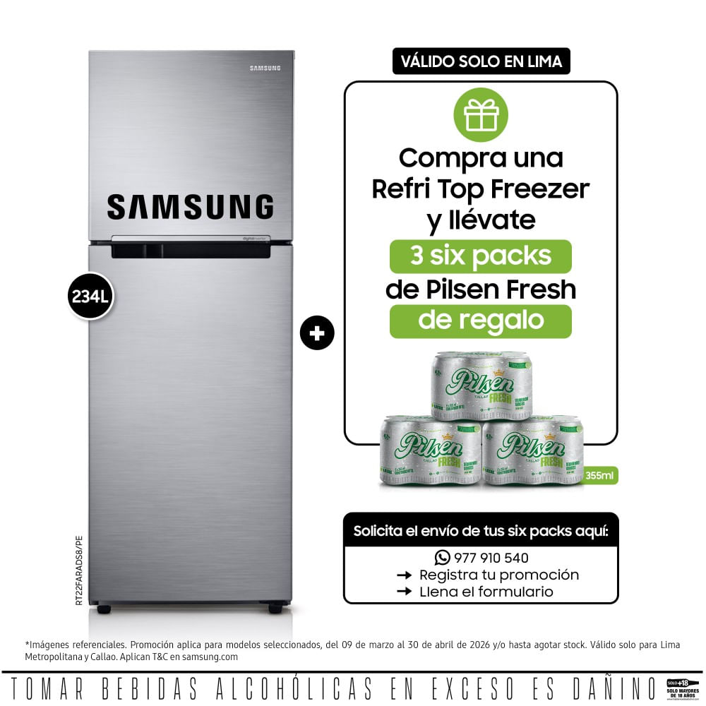 Refrigeradora Samsung RT38DG6730S9PE Top Freezer Digital Inverter 384L Plata