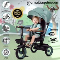 Triciclo Guiador Plegable FOLDING con Bluetooth Green