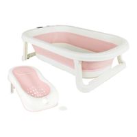 Bañera Plegable Bebé Base Antideslizante Priori Splash Rosa