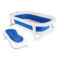 Bañera Plegable Bebé Base Antideslizante Priori Splash Azul