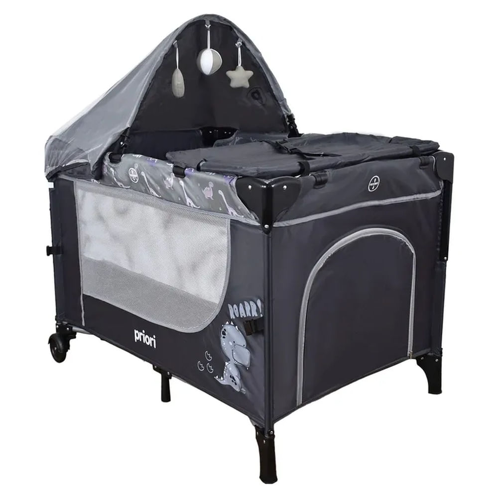 Cuna Corral Bebé Tipo Colecho Priori Madison Gris