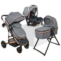 Coche Bebé 4 en 1 Travel System Priori Cris Gris