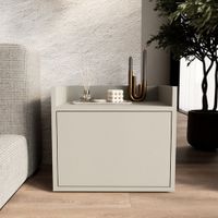 Velador Mesa de Noche Chunk Blanco humo - Masiva Home