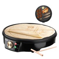 Plancha Electrica Antiadherente Para Hacer Crepes De 30cm