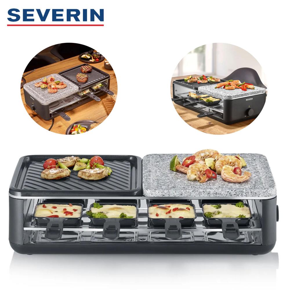 Parrilla Raclette SEVERIN RG 2366 con Piedra Natural y Placa Cerámica