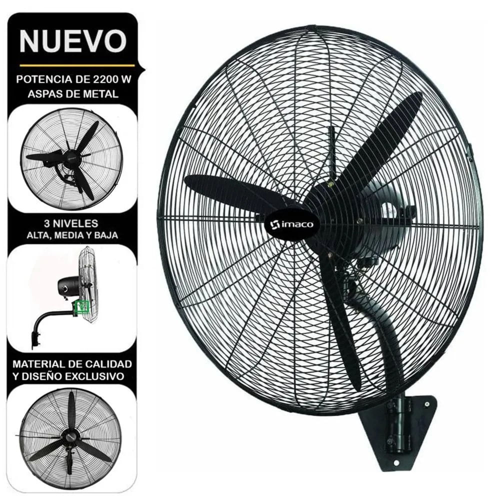 VENTILADOR INDUSTRIAL IMACO 26 PULGADAS WF2630 DE PARED 230W