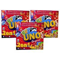 PACK 3 UNO CLÁSICO + UNO JUNIOR - JUEGO DE CARTAS