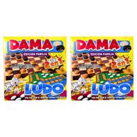 PACK 2 JUEGO 2 EN 1: DAMAS Y LUDO - JUEGO DE MESA
