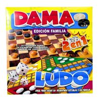 JUEGO 2 EN 1: DAMAS Y LUDO - JUEGO DE MESA