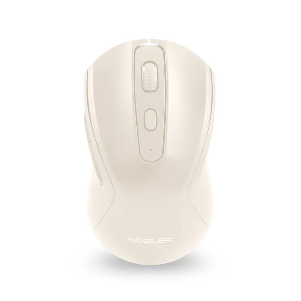 Mouse Beige recargable Bluetooth silencioso Kuzler FONZ-101B