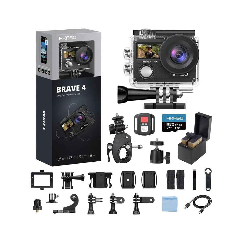 Camara de Acción akaso Brave 4 4k30fps ultra hd 4K