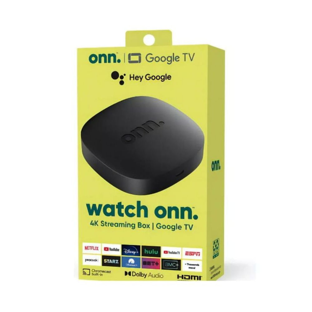 Watch ONN Google TV 4k Android UHD control de voz Asistente de Google