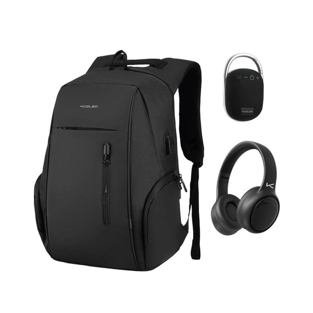Pack Premium 3en1 Mochila Laptop + Audífonos + Parlante