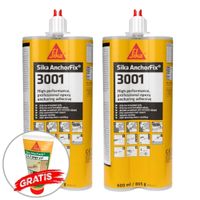 Pack 2Und Adhesivo Epóxico para Anclajes Sika Anchorfix 3001 x 600ml