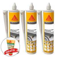 Pack 3 Und Adhesivo Epóxico para Anclajes Sika Anchorfix 2 x 300ml