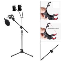 Soporte Parante Pedestal de Suelo para Microfono Celular