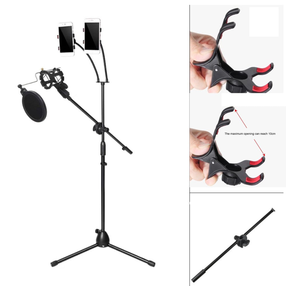 Soporte Parante Pedestal de Suelo para Microfono Celular