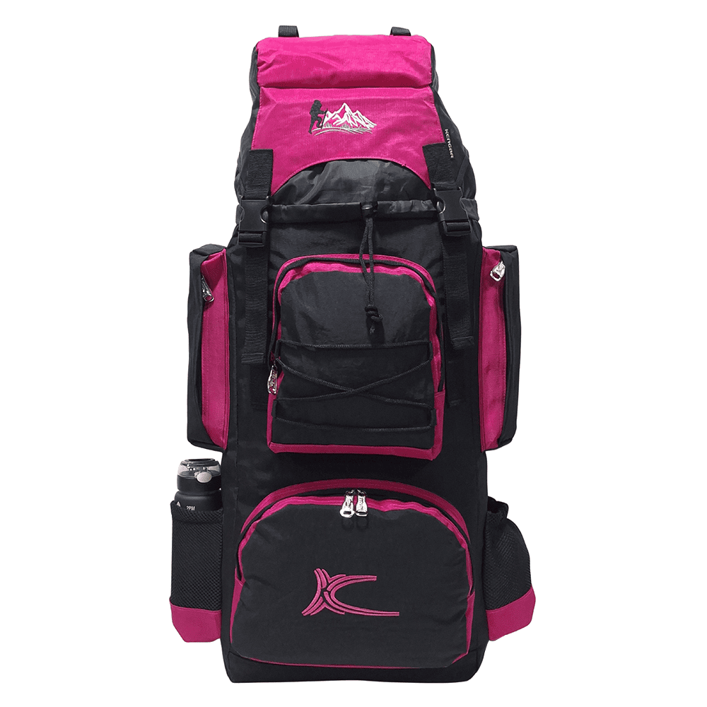 Mochila Campera Kengar Modelo N.3 Negro - Fucsia