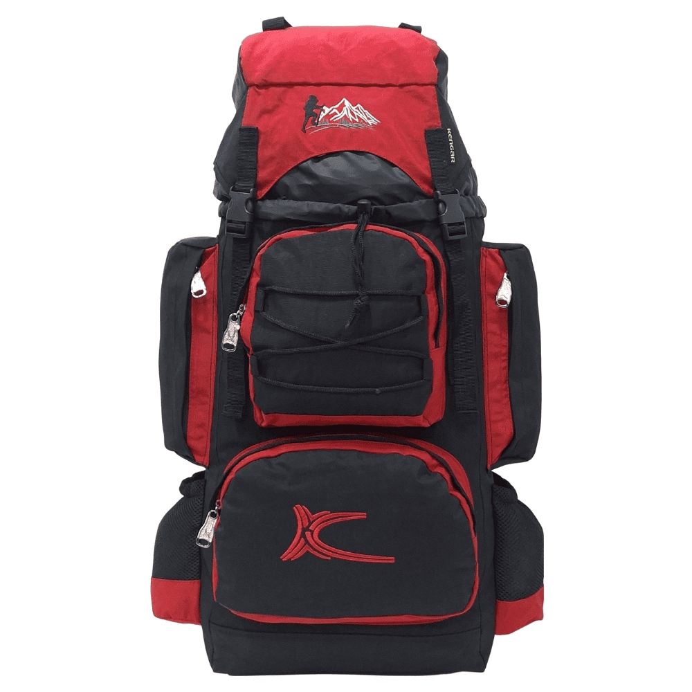 Mochila Campera Kengar Modelo N.3 Negro - Rojo