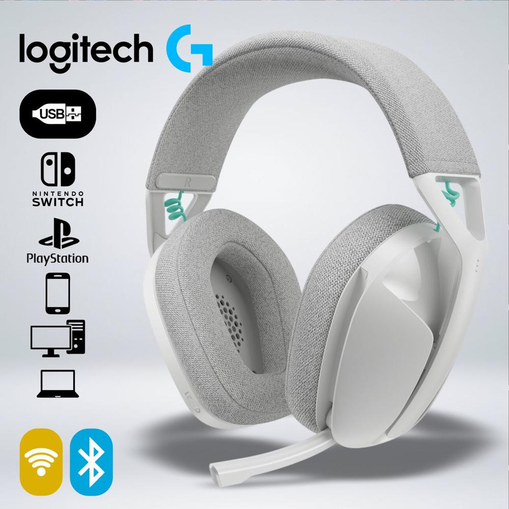 AUDIFONO GAMER G321 LIGHTSPEED USB RECEPT BLUETOOTH 20hrs BLANCO